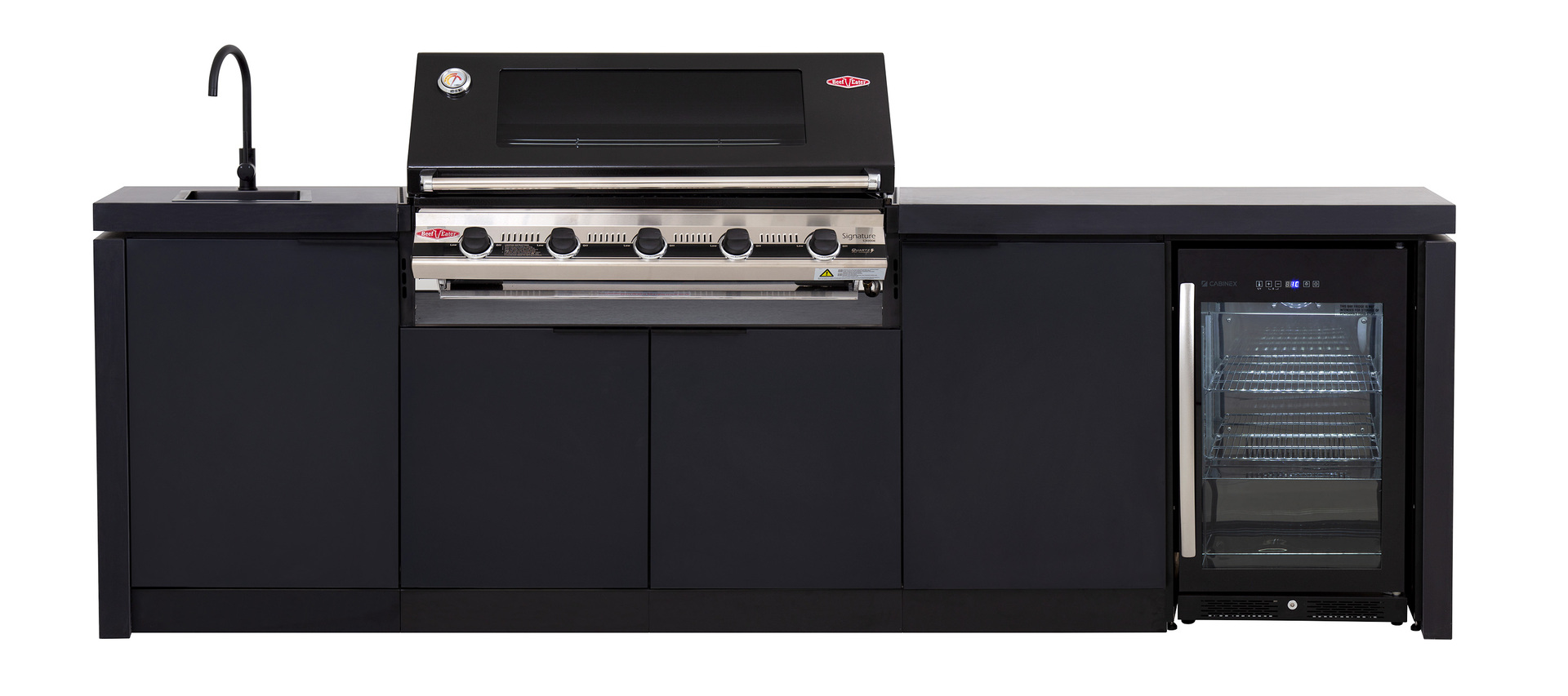 Cabinex Standard 5 Burner Outdoor Kitchen with Fridge and Sink The BBQ Shop